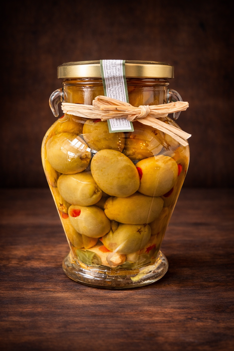 Red Pepper Stuffed Olives (spicy recipe)